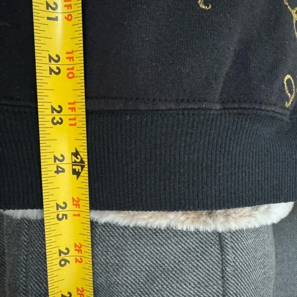 90’s Embroidered HandPainted Fall Black & Gold Leaf Sweatershirt Grannycore Lg - Picture 13 of 13